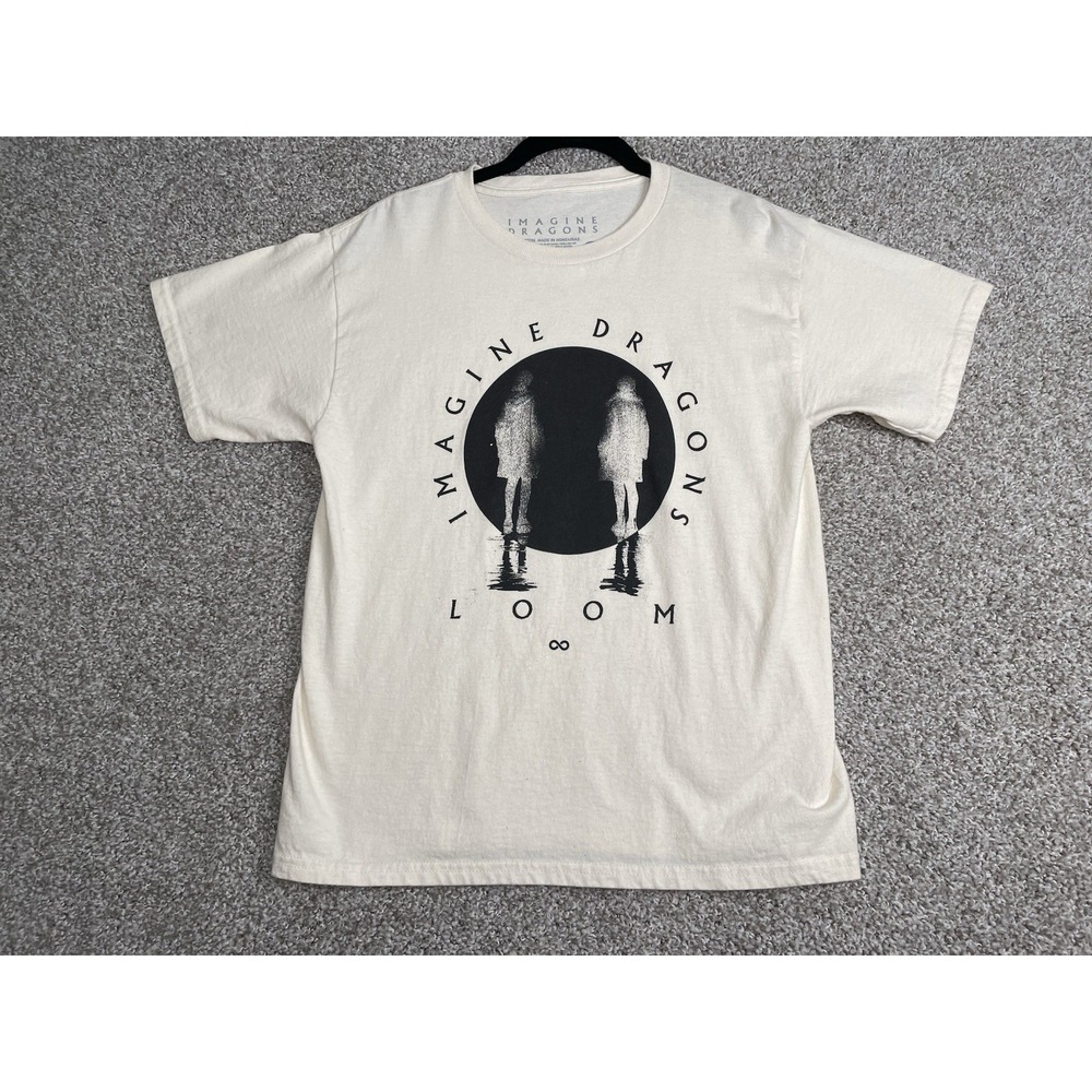 Imagine Dragons T Shirt Youth Large YL Cream LOOM World 2024 Tour Merch